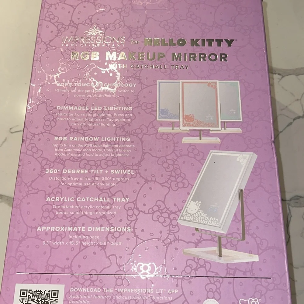 Impressions Hello Kitty RGB Makeup Mirror with Tray
